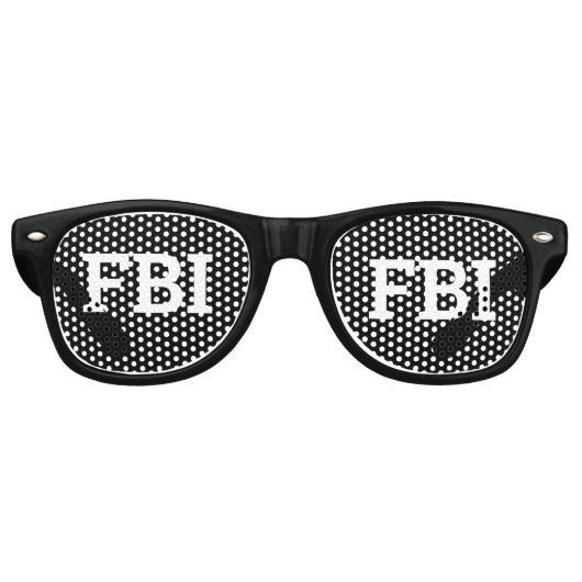 FBI FBI retro Shades / Fun Party Sunbril Retro Zonnebril (Voorkant)