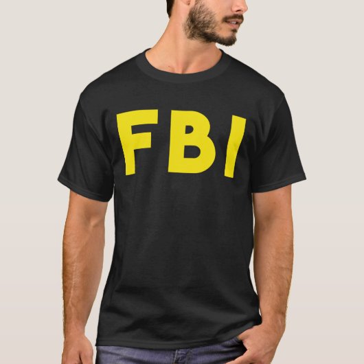 FBI Federal Agent Funny Halloween Costume T-Shirt (Voorkant)
