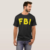 FBI Federal Agent Funny Halloween Costume T-Shirt (Voorkant volledig)
