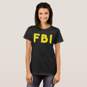 FBI Federal Agent Funny Halloween Costume T-Shirt (Voorkant volledig)