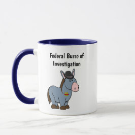 FBI Federal Burro of Investigation Donkey Cartoon Mok