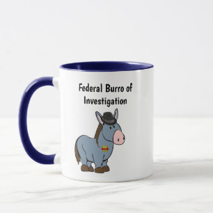 FBI Federal Burro of Investigation Donkey Cartoon Mok
