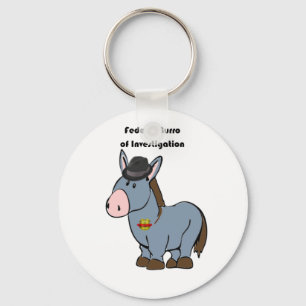 FBI Federal Burro of Investigation Donkey Cartoon Sleutelhanger