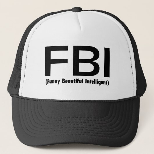 FBI Funny Beauful Intelligent Trucker Pet (Voorkant)