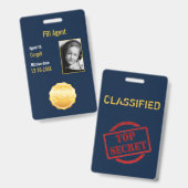 FBI geheim agent Badge (Voor- en achterkant)