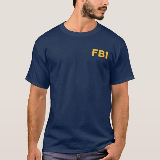 FBI (hoofdinspecteur Vrouw) Funny Text T-Shirt (Voorkant)