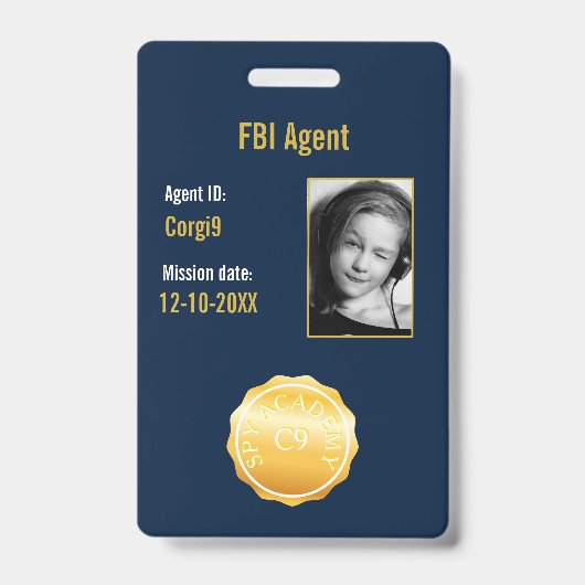 FBI Identificatiebadge Geheime Agent Badge (Voorzijde)