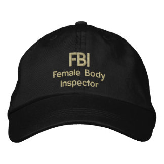 FBI, inspecteur van het Vrouw Geborduurde Pet