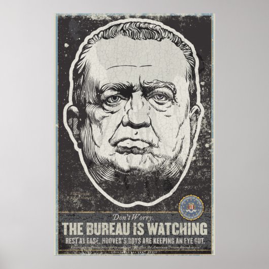 FBI J Edgar Hoover Propaganda Print (Voorkant)