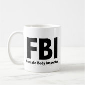 FBI Mr Funny Rude Humor Koffiemok (Links)