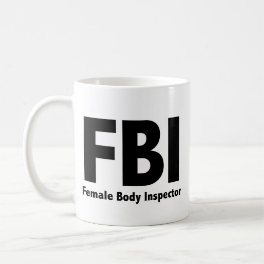 FBI Mr Funny Rude Humor Koffiemok (Links)