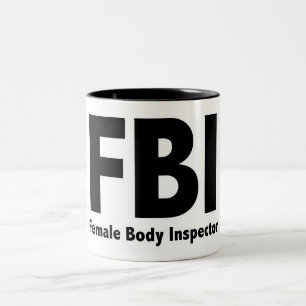 FBI Mr Funny Rude Humor Tweekleurige Koffiemok