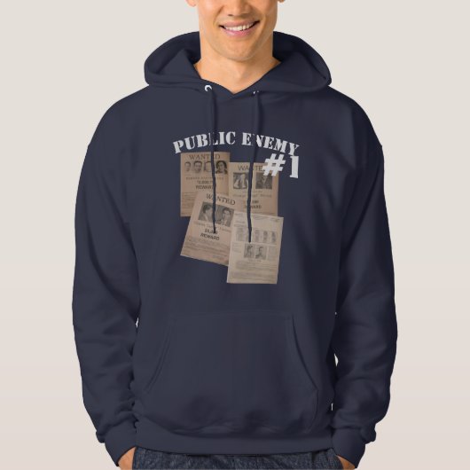 FBI openbare vijand nummer een poster hoodie ontwe (Voorkant)