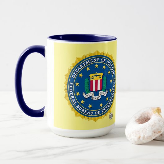 FBI persoonlijke Mok, 15 oz Mok (Met donut)
