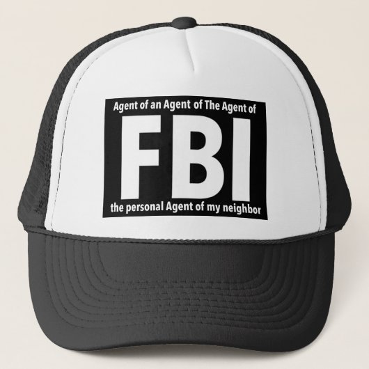 FBI Print Novelty: Humor Design Trucker Pet (Voorkant)