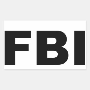 FBI RECHTHOEKIGE STICKER