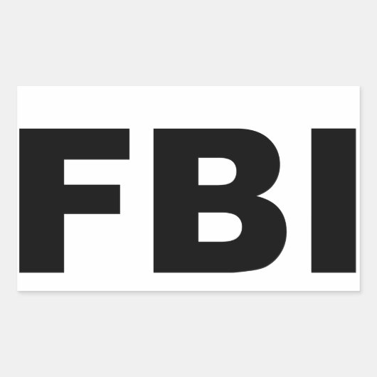 FBI RECHTHOEKIGE STICKER (Voorkant)