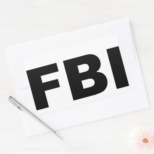 FBI RECHTHOEKIGE STICKER (Envelop)