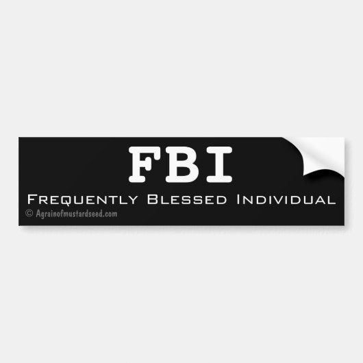 FBI Vaak Gezegelde Afzonderlijk - pas het aan Bumpersticker (Voorkant)