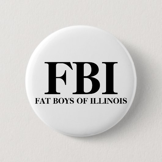 FBI, VETJES VAN ILLINOIS RONDE BUTTON 5,7 CM (Voorkant)