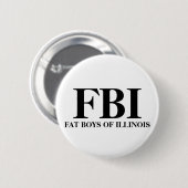 FBI, VETJES VAN ILLINOIS RONDE BUTTON 5,7 CM (Voorkant /achterkant)
