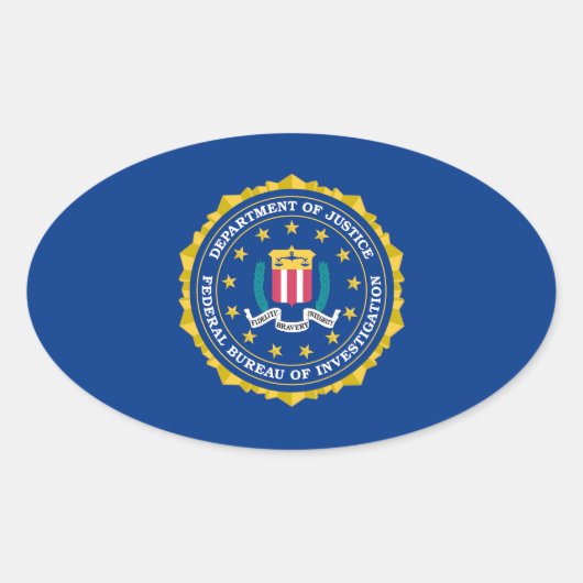 FBI-vlag Ovale Sticker (Voorkant)
