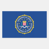FBI-vlag Rechthoekige Sticker (Voorkant)