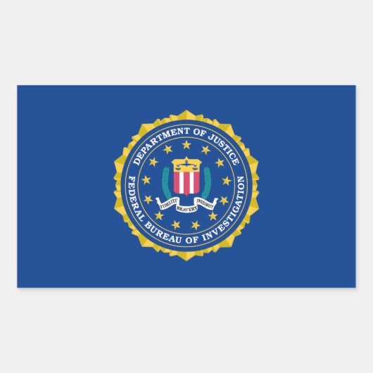 FBI-vlag Rechthoekige Sticker (Voorkant)