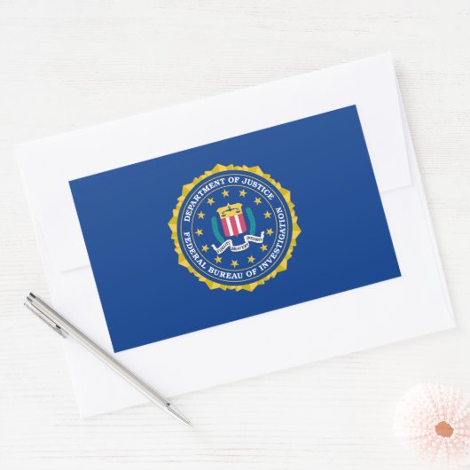 FBI-vlag Rechthoekige Sticker (Envelop)