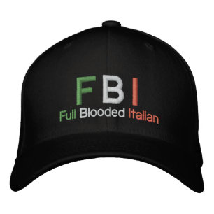 FBI Volbloed Italiaans Zwart Baseball Pet