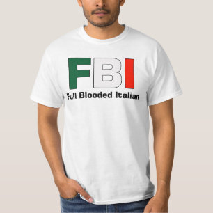 FBI volledig gebloste Italiaanse dubbeltekst T T-shirt