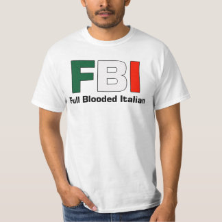 FBI volledig gebloste Italiaanse dubbeltekst T T-shirt