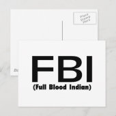 FBI volledig geblust Indiaas Briefkaart (Voorkant / Achterkant)