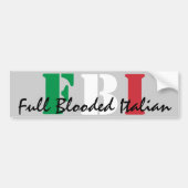 FBI, volledig geblust Italiaans Bumpersticker (Voorkant)