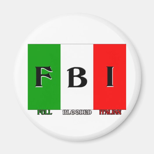 FBI volledig geblust Italiaans Magneet (Voorkant)