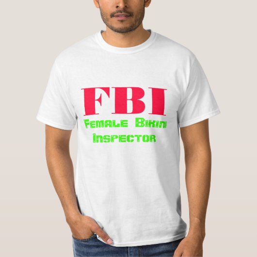 FBI, Vrouw Bikini Inspecteur T-shirt (Voorkant)