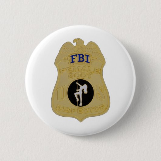 fbi vrouw body inspecteur ronde button 5,7 cm (Voorkant)