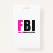 FBI-Vrouw inspecteur Badge (Achterkant)