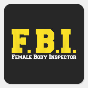 FBI-Vrouw inspecteur Funny Vierkante Sticker