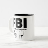 FBI-Vrouw inspecteur Tweekleurige Koffiemok (Voorkant links)