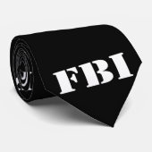 FBI Zwart Stropdas (Opgerold)