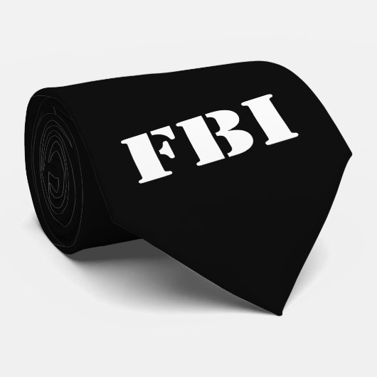 FBI Zwart Stropdas (Opgerold)