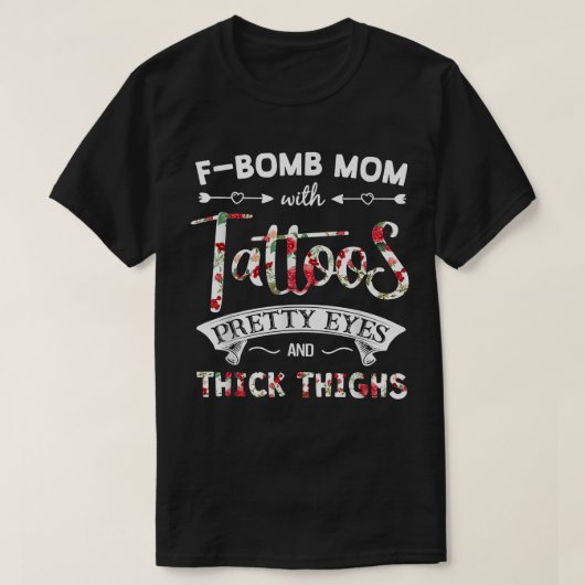 Fbom Pitbull mama met Tattoos ogen en dit T-shirt (Design voorkant)