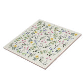 Fbotanische wilde bloemen plakken 6x6 tegeltje (Zijkant)