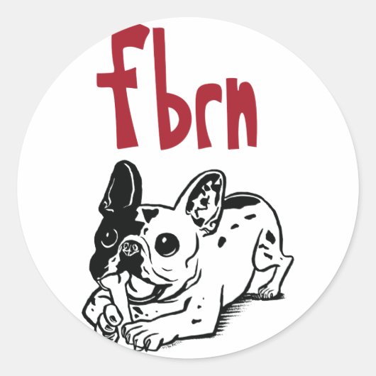 FBRN LOGO RONDE STICKER (Voorkant)