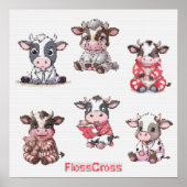 FC CROSS-STITCH KOE STICKERS! POSTER (Voorkant)