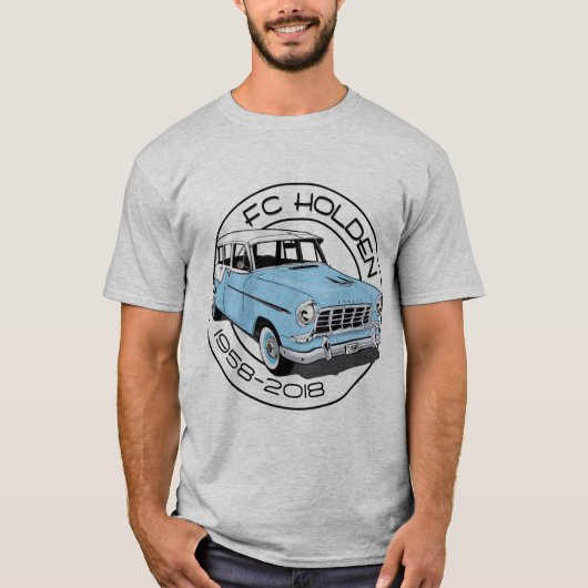 FC Holden — wagon — Blue & White T-shirt (Voorkant)