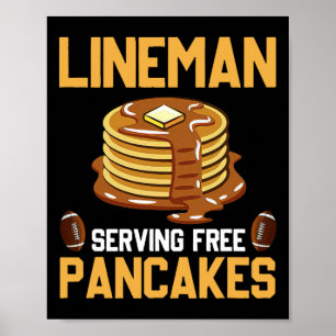 FC Lineman Serving Pancakes Daily Offensive Poster
