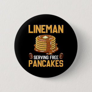 FC Lineman Serving Pancakes Daily Offensive Ronde Button 5,7 Cm