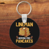 FC Lineman Serving Pancakes Daily Offensive Sleutelhanger (Voorkant)